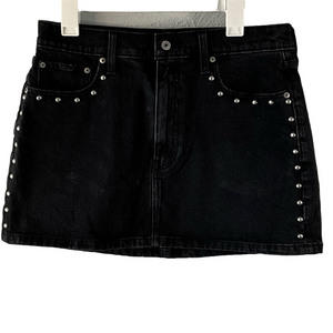 Abercrombie & Fitch Black Mini Skirt with Silver Details